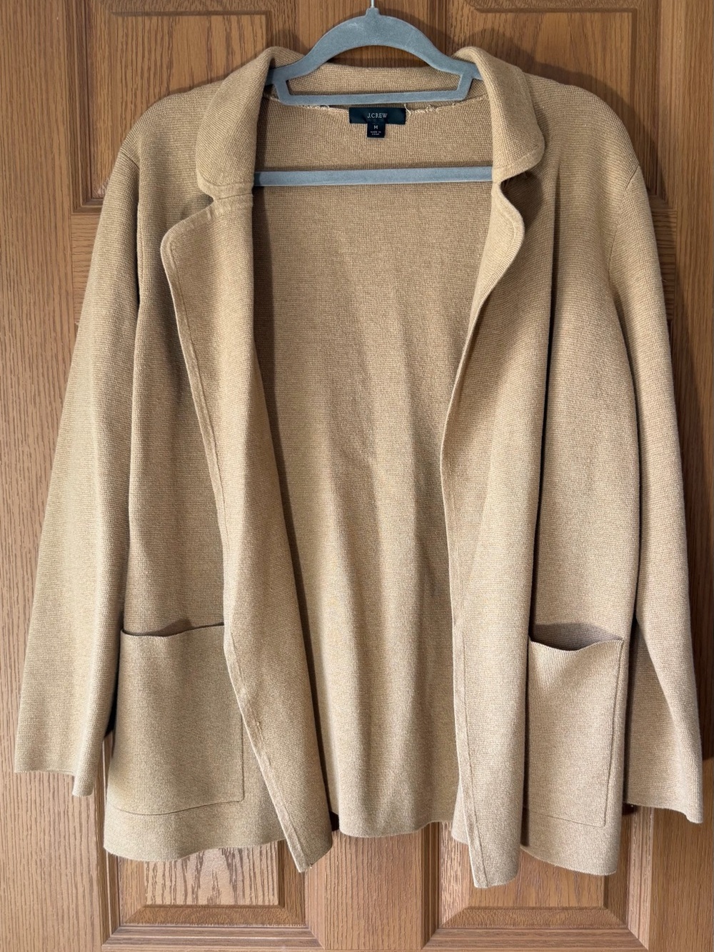 J. Crew Women's Camel Open-Front Coatigan
